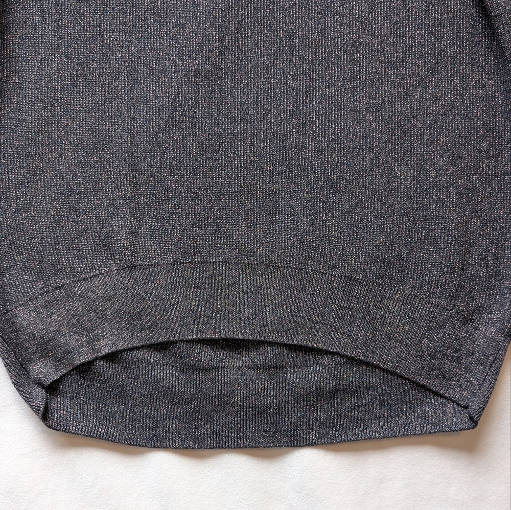 Aritzia Wilfred Women's Sweater Silk Cashmere 3/4 Sleeves Grey Gold Knit Size S - Picture 14 of 14